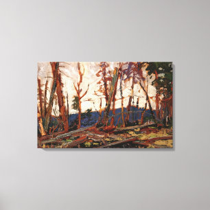 Impressão Em Tela Tom Thomson - PAÍS QUEIMADO NOITE SKETCH PARA BUR