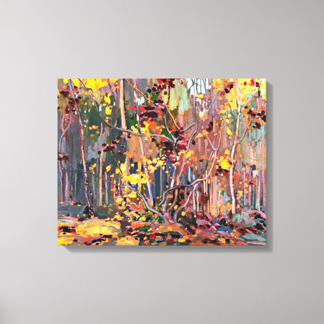Impressão Em Tela Tom Thomson pintura, Maple Saplings (Frente)
