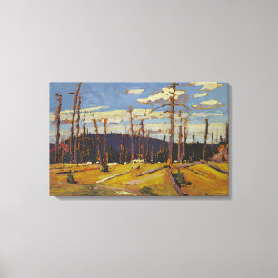 Impressão Em Tela Tom Thomson - QUEIMADO SOBRE A FLORESTA 1916