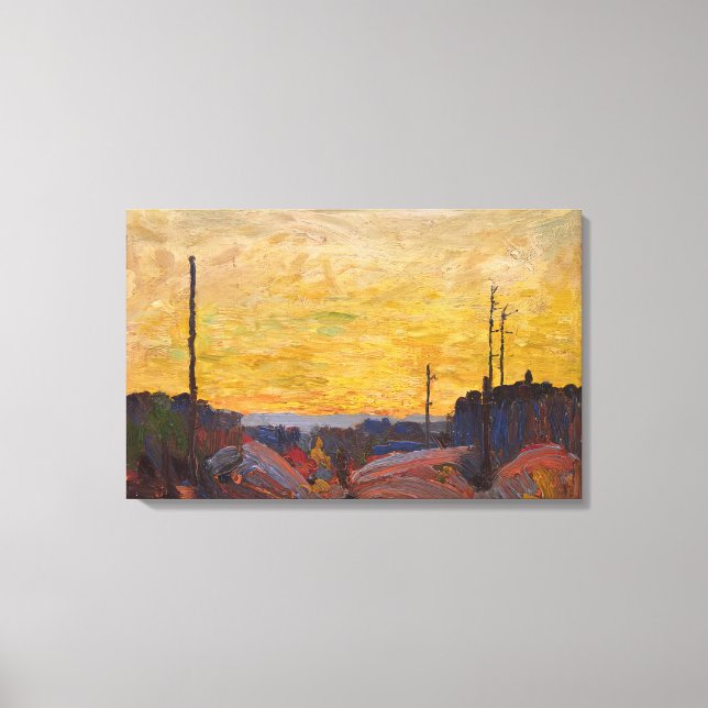 Impressão Em Tela Tom Thomson - QUEIMADO SOBRE O LAND 1916 (Frente)