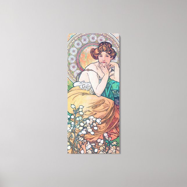 Impressão Em Tela Topaz (Quatro Joias), Alphonse Mucha (Frente)