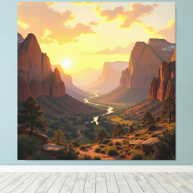 Impressão Em Tela Tor zur Tiefe – Die geheimnisvolle Schlucht (Insitu(piso de madeira))