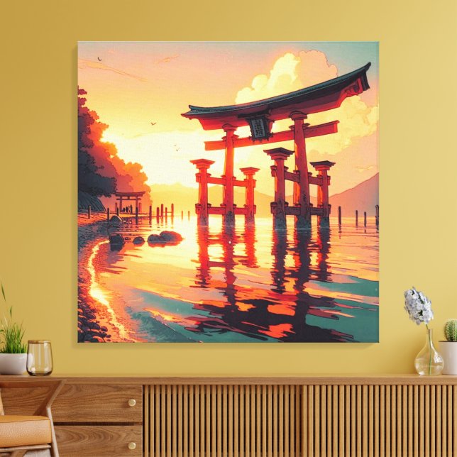 Impressão Em Tela Torii da Luz Nascente (Insitu(Sala de estar))