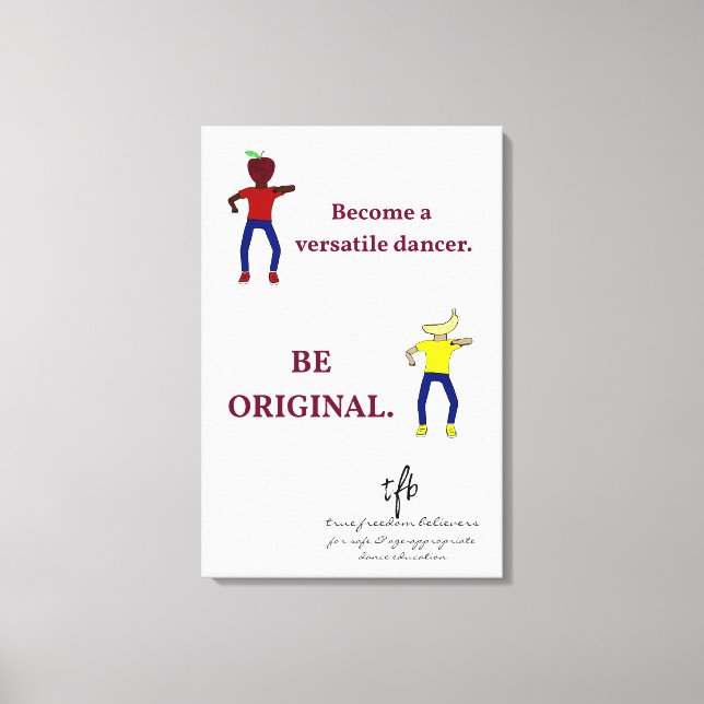 Impressão Em Tela Torne-se um Dançarino Branco versátil (Frente)