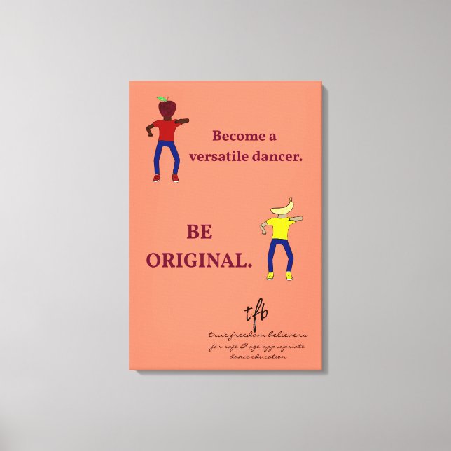 Impressão Em Tela Torne-se um Salmão Dançarino Versátil (Frente)