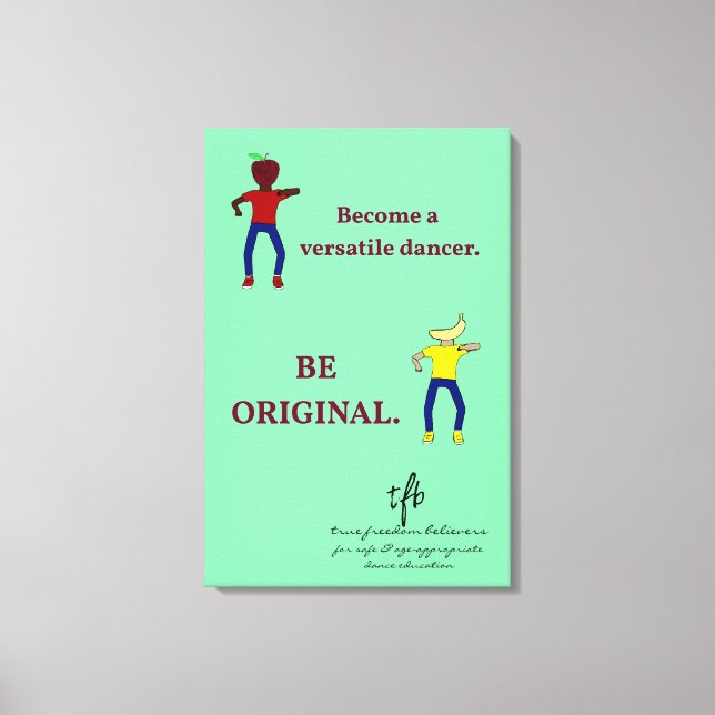 Impressão Em Tela Torne-se um Versátil Dançarino Verde-claro (Frente)