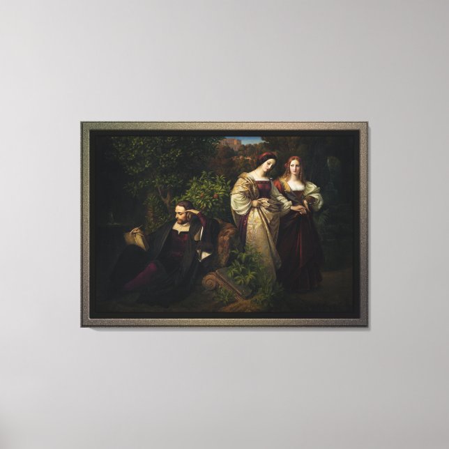 Impressão Em Tela Torquato Tasso e os Dois Leonores (Frente)