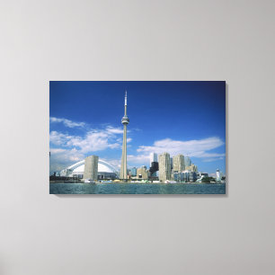 Impressão Em Tela Torre CN e Skydome em Toronto, Ontário,