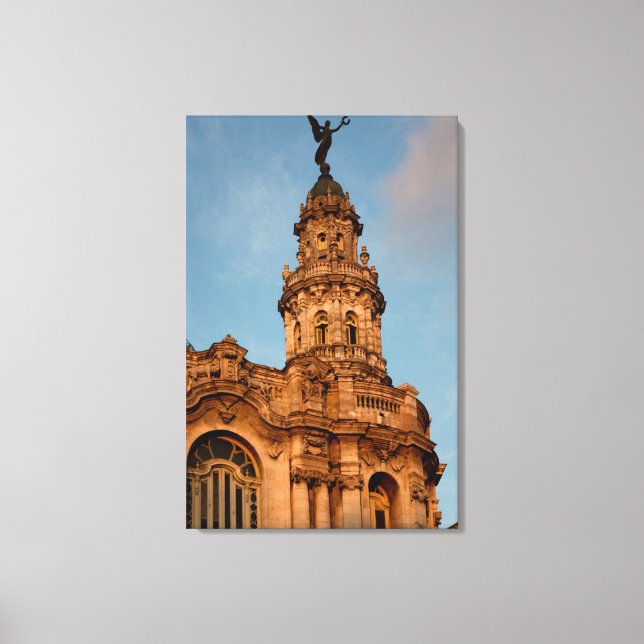 Impressão Em Tela Torre de edifício antigo, Havana, Cuba (Frente)