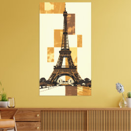 Impressão Em Tela Torre Eiffel