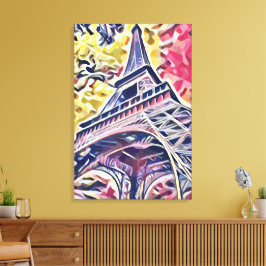 Impressão Em Tela Torre Eiffel