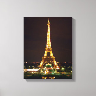 Impressão Em Tela Torre Eiffel à Noite