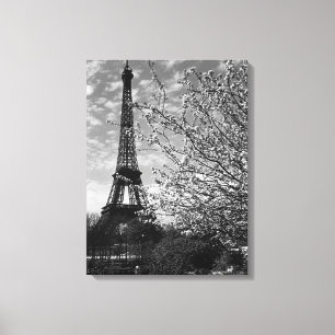 Impressão Em Tela Torre Eiffel de Paris Antiga
