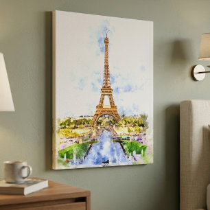 Impressão Em Tela Torre Eiffel em Paris durante o pôr do sol nr2