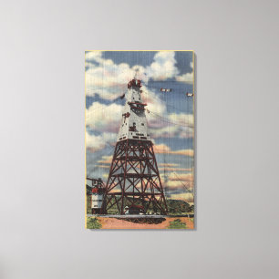 Impressão Em Tela Torre principal, planta de mistura, represa de