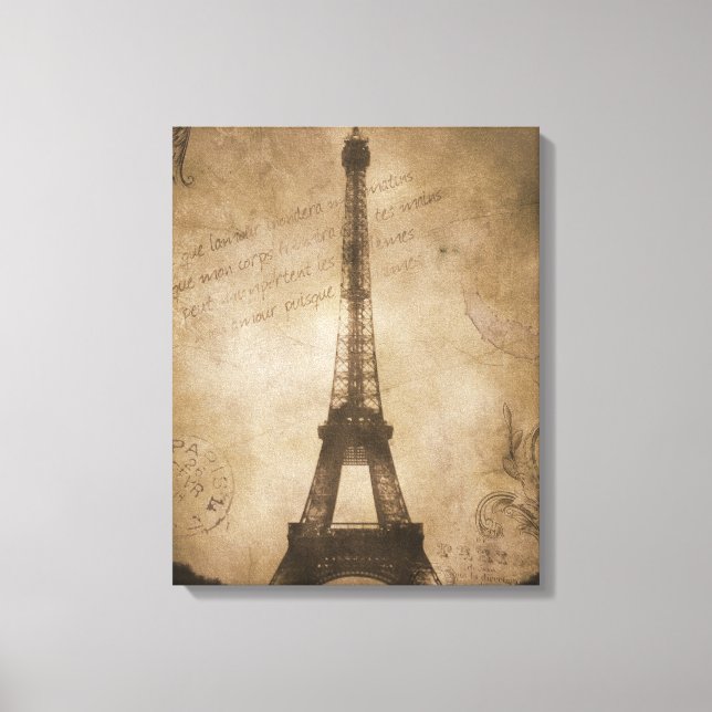 Impressão Em Tela torre vintage eiffel (Frente)