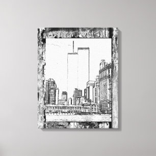 Impressão Em Tela Torres Gêmeas