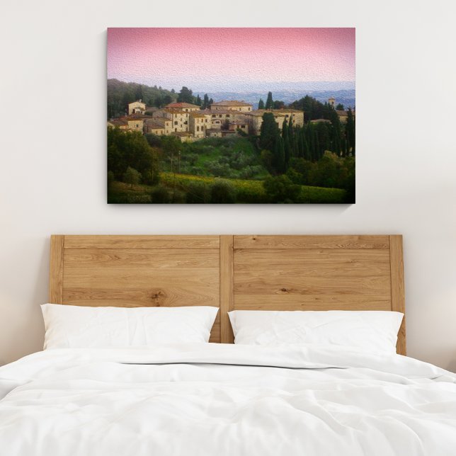 Impressão Em Tela Toscana Itália Efeito Aquarela Tela Esticada (Criador carregado)