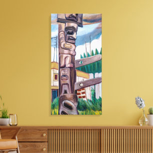Impressão Em Tela Tótem Haida Emily Carr