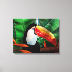 Impressão Em Tela Toucan Willife Animal Jungle Art