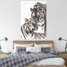 Touch - Trabalho de arte de Tigre Original Pintado