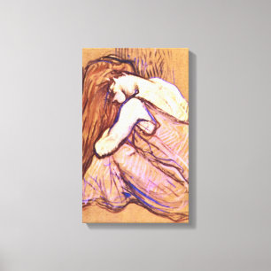 Impressão Em Tela Toulouse-Lautrec - Mulher Combing Hair