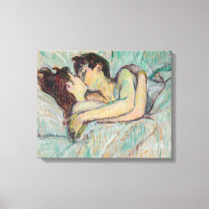 Impressão Em Tela Toulouse-Lautrec - Na Cama, O Beijo