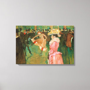 Impressão Em Tela Toulouse-Lautrec - No Rouge, A Dança