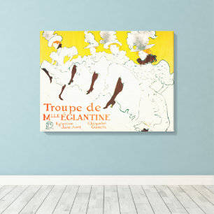 Impressão Em Tela Toupe de Mademoiselle Eglantine, Toulouse Lautrec