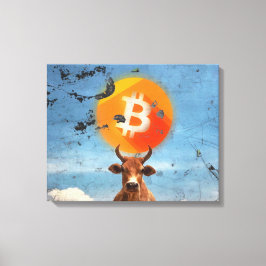 Impressão Em Tela Touro Resiliente de Bitamt (HD)