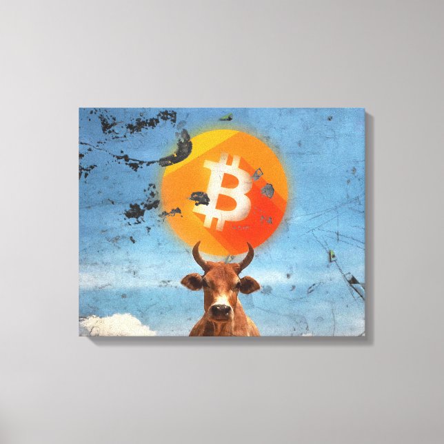 Impressão Em Tela Touro Resiliente de Bitamt (HD) (Frente)