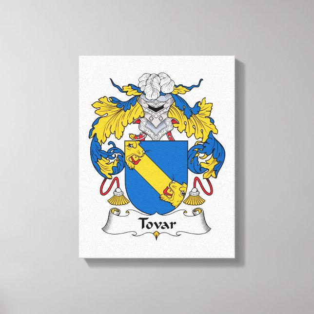 Impressão Em Tela Tovar Family Crest (Frente)