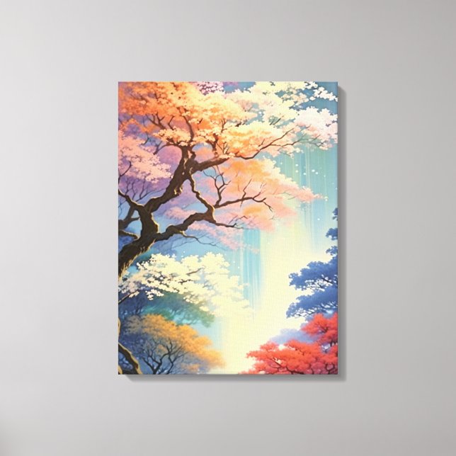Impressão Em Tela Towering Titan: Uma Árvore Majestosa na Floresta (Frente)