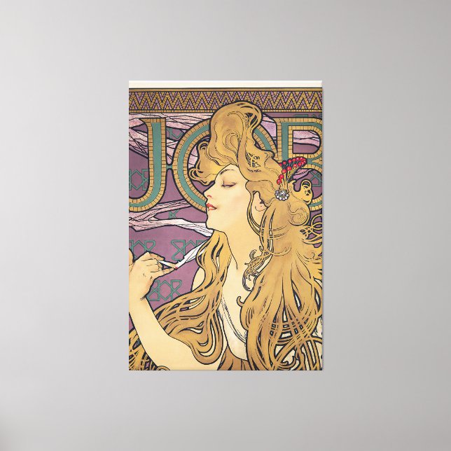 Impressão Em Tela Trabalho (1896) de Alphonse Mucha (Frente)
