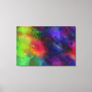 Impressão Em Tela Trabalho de arte Abstrato de multicores
