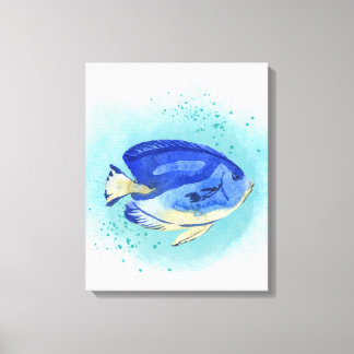 Impressão Em Tela Trabalho de arte de Aquarelas de Peixes Tropicais