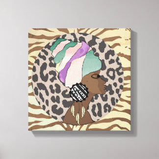 Impressão Em Tela Trabalho de arte de boho de mulher africana