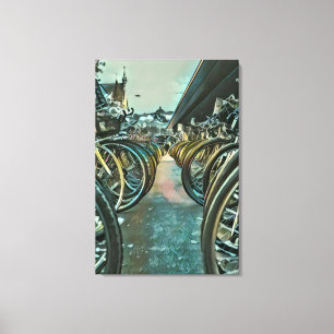 Impressão Em Tela Trabalho de arte de ciclismo de vinheta