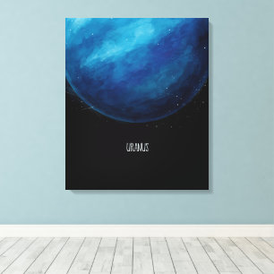 Impressão Em Tela Trabalho de arte do Planeta Urano - Ilustração do 