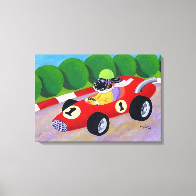 Impressão Em Tela Trabalho de arte Raça Black Labrador (Frente)