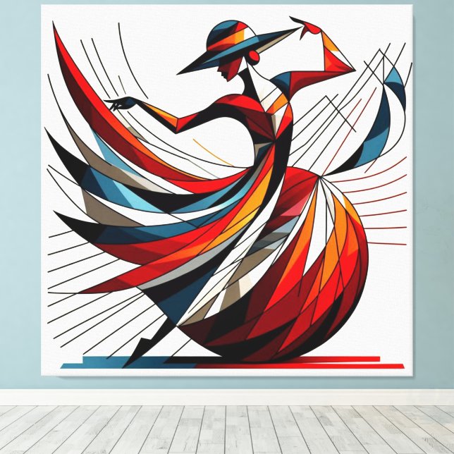 Impressão Em Tela Trabalho de arte visual impressionante nº 12 (Insitu(piso de madeira))