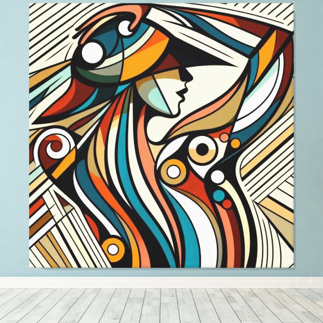 Impressão Em Tela Trabalho de arte visual impressionante nº 14 (Insitu(piso de madeira))