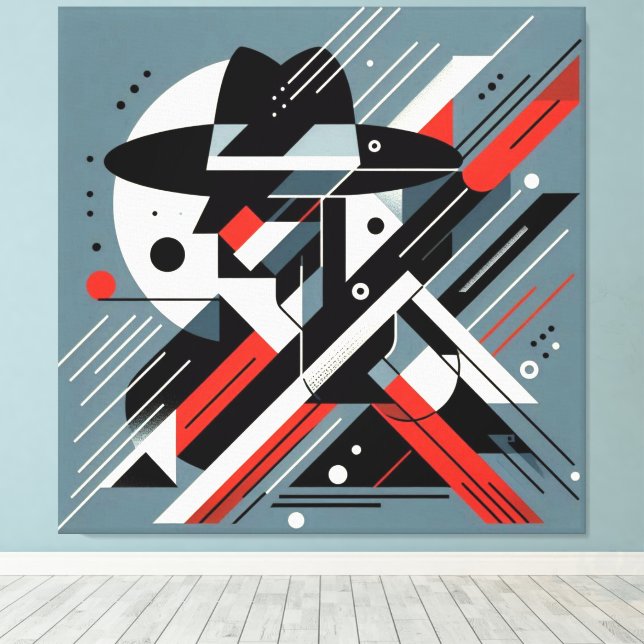 Impressão Em Tela Trabalho de arte visual impressionante nº 6 (Insitu(piso de madeira))