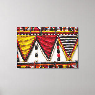 Impressão Em Tela Trabalho de Beade Tribal de Maasai