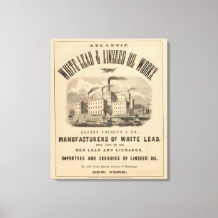 Impressão Em Tela Trabalhos atlânticos da ligação branca e do ól