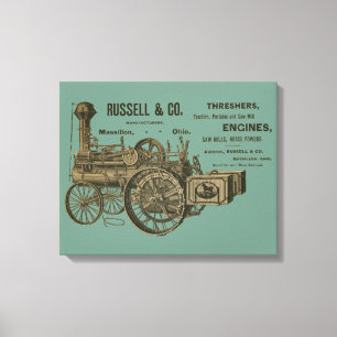Impressão Em Tela Tração do trator de fazenda do motor de vapor qu