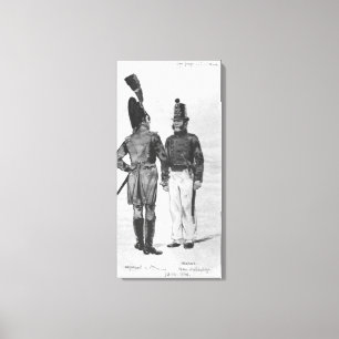 Impressão Em Tela Trajes de fuzileiros navais franceses desde 1804