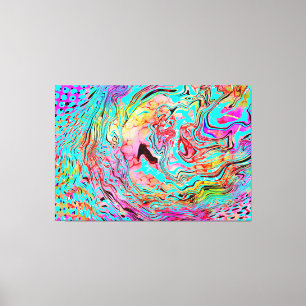 Impressão Em Tela Tranquilidade Abstrato Fluid Art