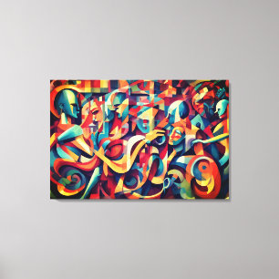 Impressão Em Tela Transmitir o espírito da música e das artes do esp