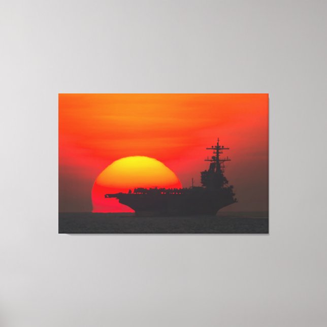 Impressão Em Tela TRANSPORTADORA AERONÁUTICA DOS EUA - CVN- 77 32x48 (Frente)